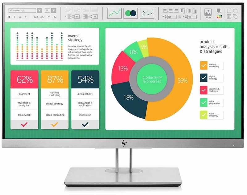 HP - EliteDisplay - E223 - 21,5 inch - Full HD - LCD IPSD