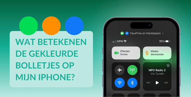 Wat betekenen de gekleurde bolletjes op mijn iPhone