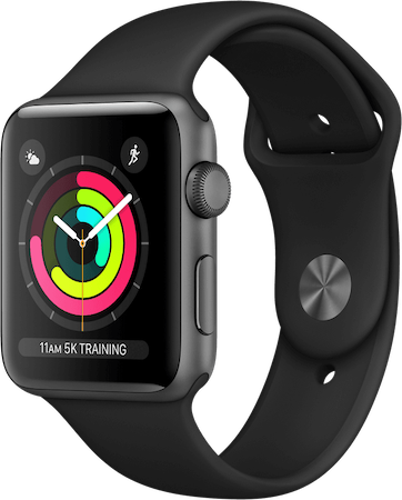 Apple Watch Series 3 (Sportbandje, 42mm) Space Gray
