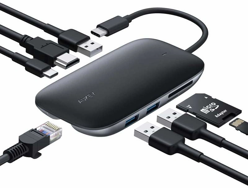 Aukey CB-701 8-in-1 USB-C Hub