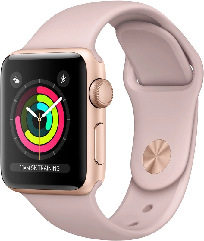 Apple Watch Series 3 (Sportbandje, 38mm) Goud (Roze)