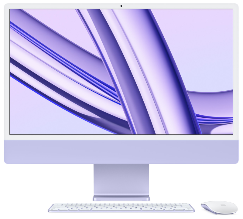 iMac 24" - Apple M1 8C 2,1GHz - 8GB Ram - SSD 256GB - Apple 8C GPU - Purple - Qwerty NL