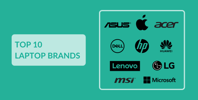Top 10 des marques d'ordinateurs portables Top 10 des marques d'ordinateurs portables