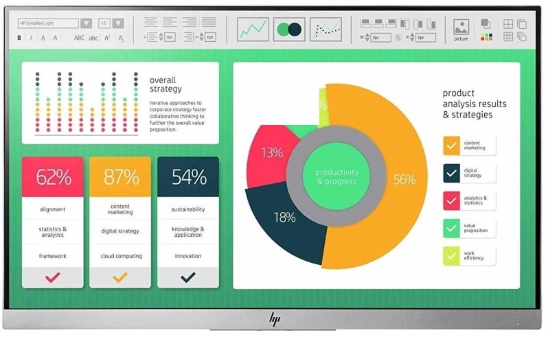 HP - EliteDisplay - E223 - 21,5 inch - Full HD - LCD IPSD - Geen voet