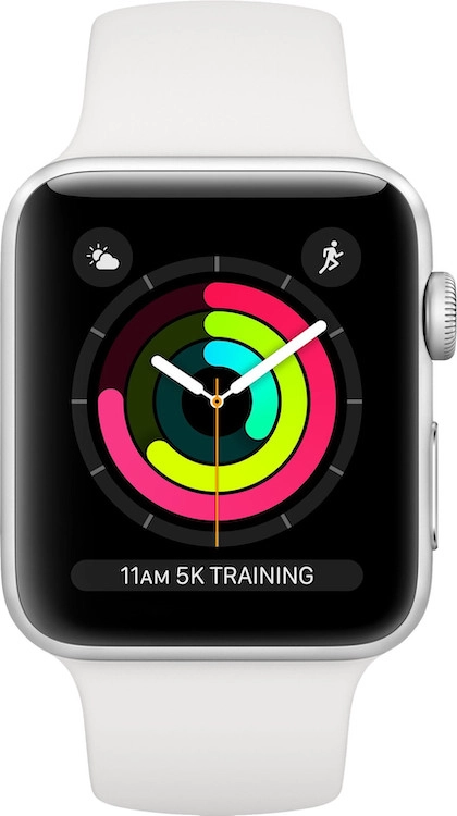 Apple Watch Series 3 (Sportbandje, 38mm) Zilver